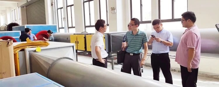 安徽建筑大學(xué)建環(huán)系專家學(xué)者到國茂機電進行考察交流合作